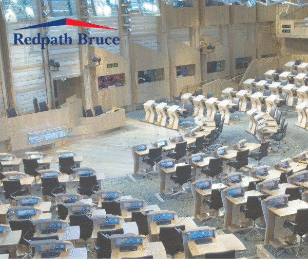 image shows interior of Scottish Parliament.